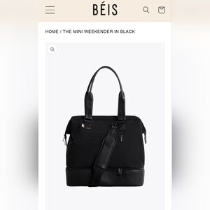 Black Mini Weekender Travel Bag